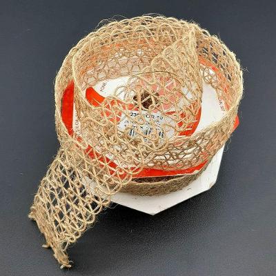 Fita de Juta para Decoração Juta Natalina 38mm X 10m Marrom Kit 4 Rolos Artesanato Natalino