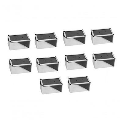 Kit 10 Porta Guardanapo Deitado H3a Aço Inox com Película Protetora Inox Higipack
