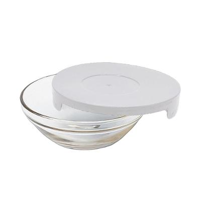 Jogo de Tigelas Bowls de Vidro 5 Peças 135 a 1000ml Empilhável com Tampas Livre de BPA Branco