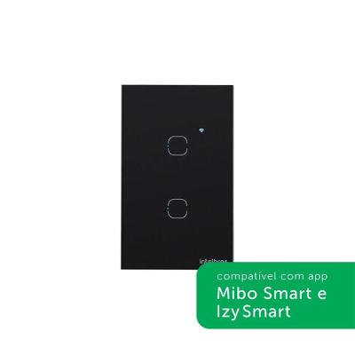Interruptor Smart Wi-Fi Touch EWS 1002 com Controle Remoto e Comandos de Voz Preto Intelbras