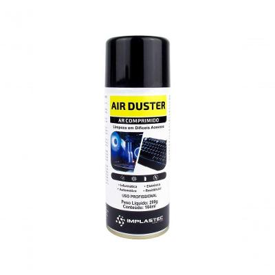 Ar Comprimido em Aerossol Air Duster 200G 164ML para Limpeza de Equipamentos Eletrônicos Implastec