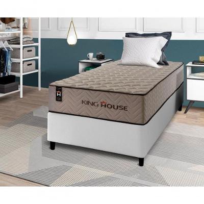 Cama Box Espuma San Diego Solteirão 96x203 Bege King House