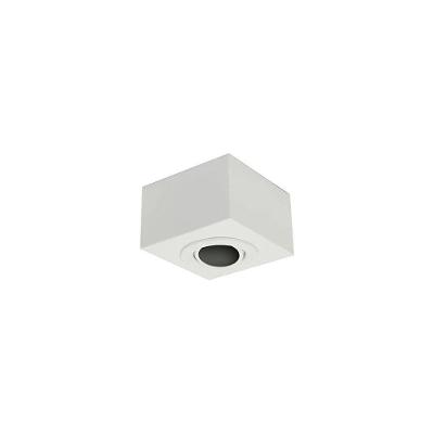 Plafon Box Quadrado 12CM para 1 Lâmpada Dicróica Branco Branco