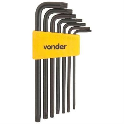Chave Torx T10 à T40 Vtx-5 (7 Peças) - 35.73.010.040 - Vonder Chave Torx T10 A T40 Vtx-5 7pc Vonder