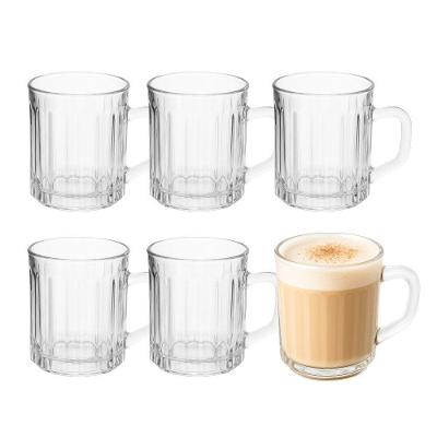 Jogo de Canecas Cappuccino Chocolate Quente Chá 300ML em Vidro Resistente Transparente em Casa Tem