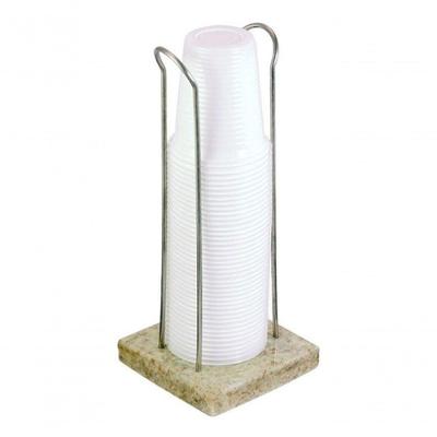 Kit 2 Porta Copo de Mesa P-copos 50 e 180-200ML para Copos em Granito e Aço Inox Inox Higipack