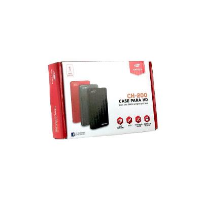 Gaveta para HD Externo 2,5" CH-200RD Compatível com HD-SSD SATA USB 2.0 Até 2TB C3tech