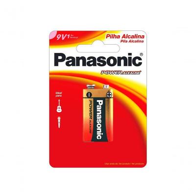 Bateria Alcalina 9V Panasonic 6LF22XAB-1B24 Voltagem 9 VOLTS Linha Alkaline Power Longa Duração