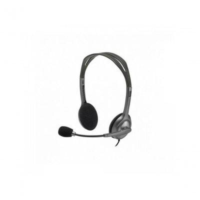 Headset H111 com Microfone com Redução de Ruídos e Braço Giratório Cinza Logitech