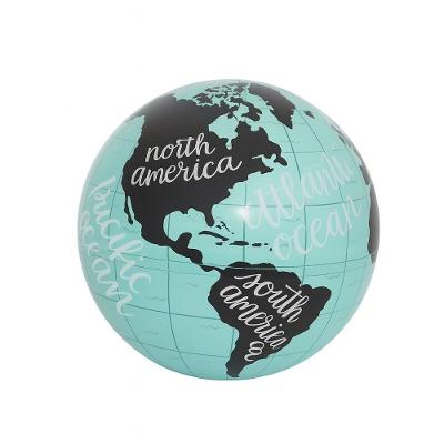 Globo Terrestre Decorativo Auto Giratório com LED e Rotação Automática Verde Yeet