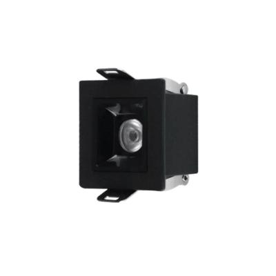 Spot Embutir Focco Emb 3W 2700K Pt Autovolt 7280 com Foco de Luz Direcionado anti-ofuscante Preto