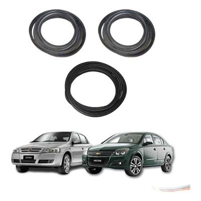 Kit Borrachas de Vedação para Portas e Porta-malas Astra Vectra Após 95 Compatível com Chevrolet