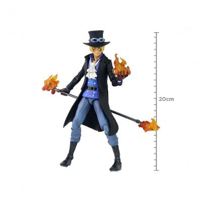 Figure de Coleção Megahouse Variable Action Heroes Sabo Articulado com Chapéu, Óculos e Efeitos