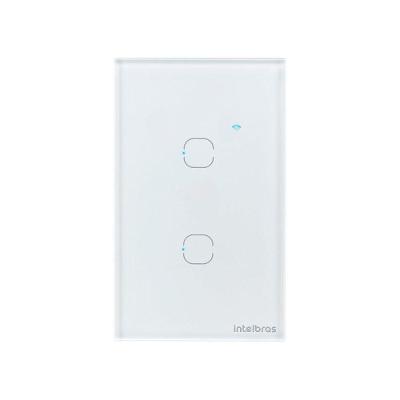 Interruptor Smart EZS 1002 com Controle por Aplicativo e Comandos de Voz Branco Intelbras