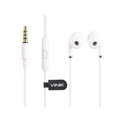 Fone de Ouvido com Fio Vinik Sound Pods SP220B com Microfone e alto-falante 10MM Plug 3,5MM Branco