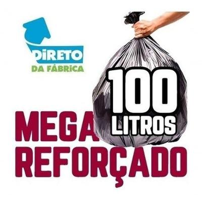 Saco de Lixo Mega Reforçado 100L 200 un Preto para Uso Comercial Higipack