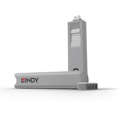 Bloqueador De Portas Usb-c 1 Chave Mais 4 Bloqueadores - Branco (lindy)