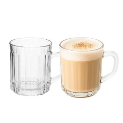 Jogo de Canecas Cappuccino Chocolate Quente Chá 300ML em Vidro com Alça Transparente em Casa Tem