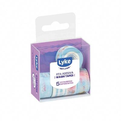 Fita Adesiva Washi Tapes C Mini Dispenser Papel Washi 12mmx3m Sortido Kit Lyke