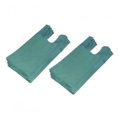 Sacolas Plásticas Kit 500 40X50 com Alta Resistência Tipo Alça Camiseta Verde Higipack