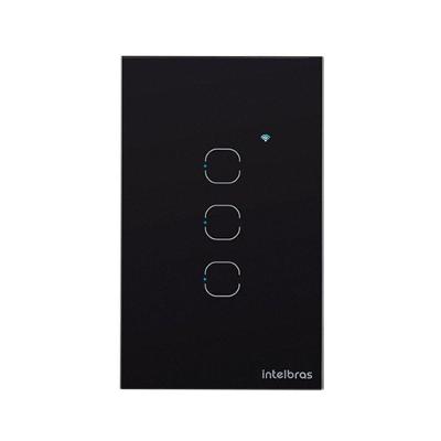 Interruptor Smart Wi-Fi Touch EWS 1003 Controle Remoto por Aplicativo e Comandos de Voz Preto