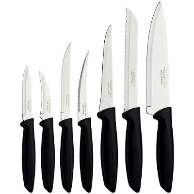 Jogo de Facas Plenus 7 Peças em Aço Inox e Polipropileno para Cozinha Inox Tramontina