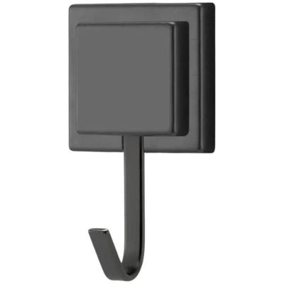 Gancho Unitário com Adesivo Piatina Black 2567 em Aço e Plástico para Cozinhas, Banheiros