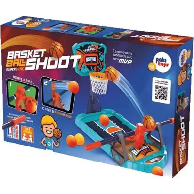 Jogo de Basquete Infantil Basketball Shoot com Jogador Articulado e Mira Precisa Paki Toys