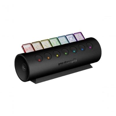 Hub USB Ctrl 7 com 7 Portas USB 3.0 e LED RGB Dinâmico Preto Streamplify