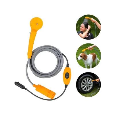 Chuveiro Portátil Elétrico 12V Camping Praia Trailler Sítio com Bomba Submersível Laranja Globalmix