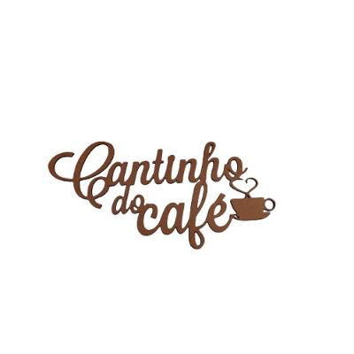 Cantinho do Café 6 em MDF 3MM Natural [F031] com Fita Dupla Face Marrom Trovarelli Móveis