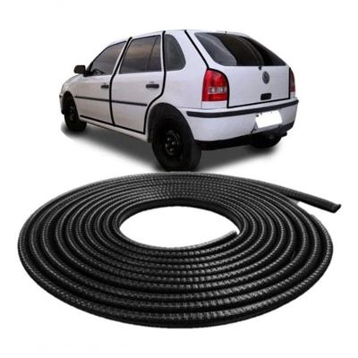 Borracha Automotiva para Proteção Mini 7X10 Couro Cobra Gol Saveiro Preto 10M Uniflex