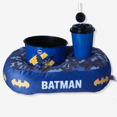Kit Pipoca Infantil Batman - Dc Comics com Almofada, Balde 4,2L e Copo 550ML Preto