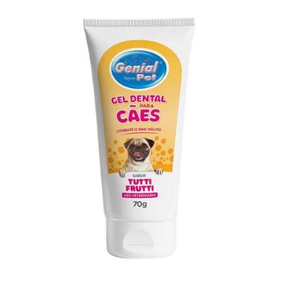 Gel Dental para Cães e Gatos Genial Pet Tutti Frutti 70G para Higiene Bucal e Prevenção de Tártaro 1