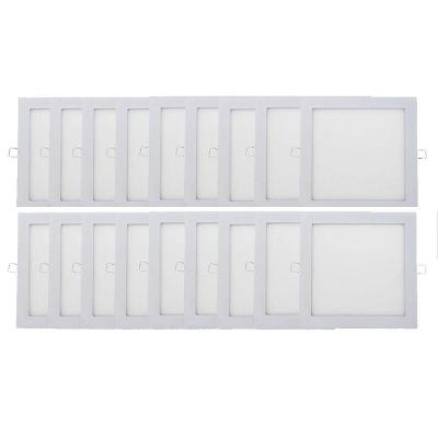 Plafon Painel LED de Embutir Kit 18 Downlight 18W Luz Fria 6500K Branco Annly Leds