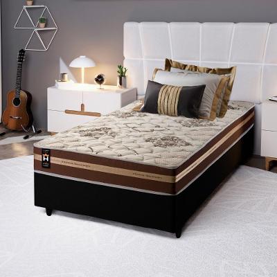 Cama Box Espuma Chicago Solteiro 88x188 Preto King House