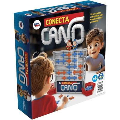Jogo de Estratégia Conecta Cano 4+ para 2 Jogadores com Raciocínio Espacial Paki Toys