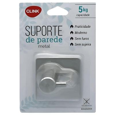 Gancho de Parede CK3509 em Metal Resistente Suporta Até 5KG Ideal para Bolsas Toalhas e Acessórios