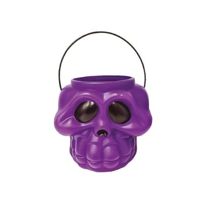Cesta de Decoração Halloween Cesta Esqueleto Grande para Doces Temática Roxo Brasilflex