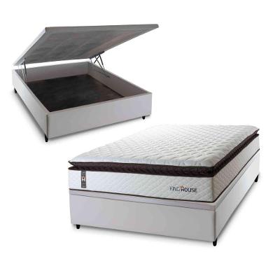 Cama Box Baú San Diego 138x188 Branco Espuma D33 King House