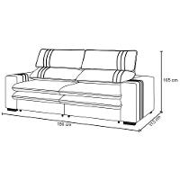 Sofá 2 Lugares Retrátil Noruega 180 Cm Veludo Cappuccino Pés Marrom - D'rossi - 2