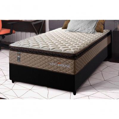 Cama Box Espuma Atlanta Solteiro 88x188 Preto King House