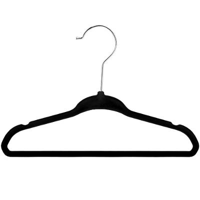 Kit 3 Cabides Aveludados CK7109 Plástico PP e Ferro Antiderrapante para Guarda-Roupa Clink