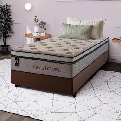 Cama Box Molas Ensacadas Liverpool 96x203 Marrom King House