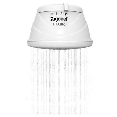 Ducha Elétrica Fluir Multitemperaturas 5500W com Grande Espalhador 16,5cm Branco 110V