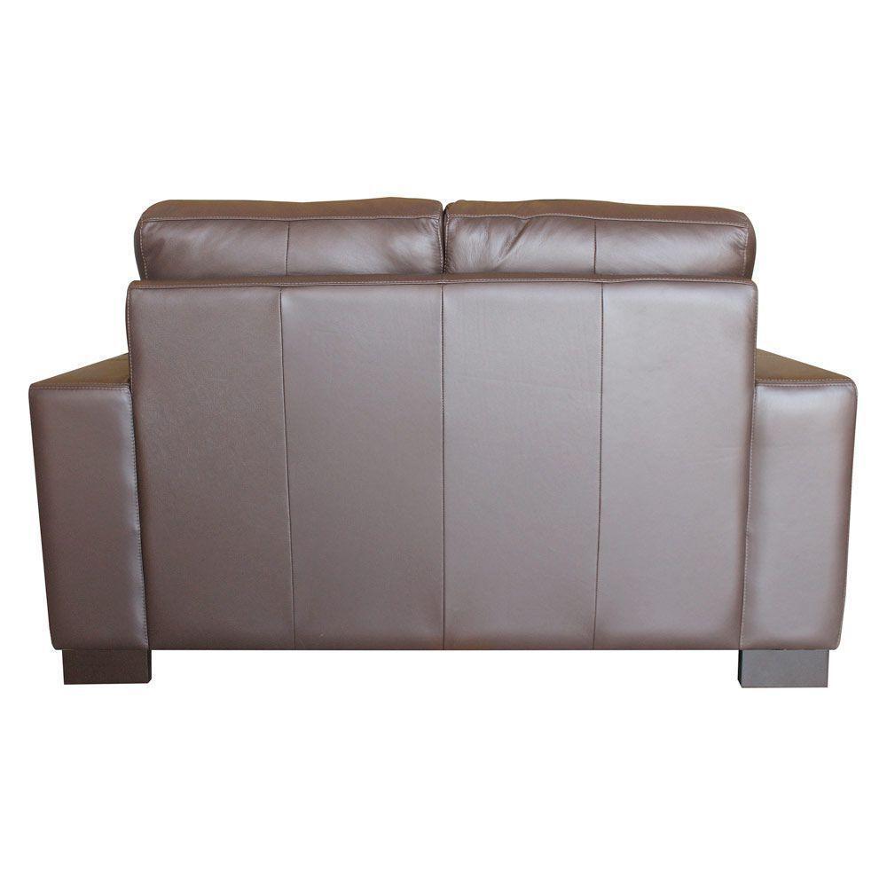 Sofá 2 Lugares Sala de Estar 150cm Milão Couro Chocolate Gran Belo - 3