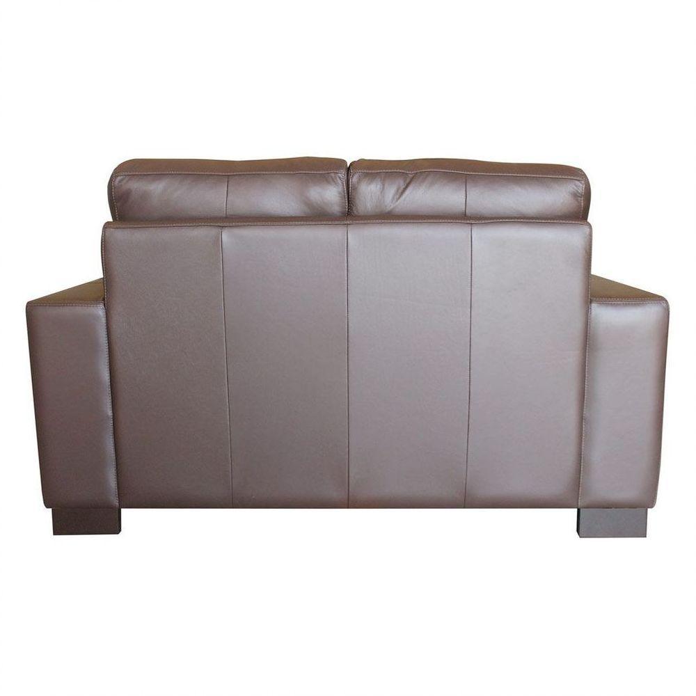 Sofá 2 Lugares Sala de Estar 150cm Milão Couro Chocolate Gran Belo - 4