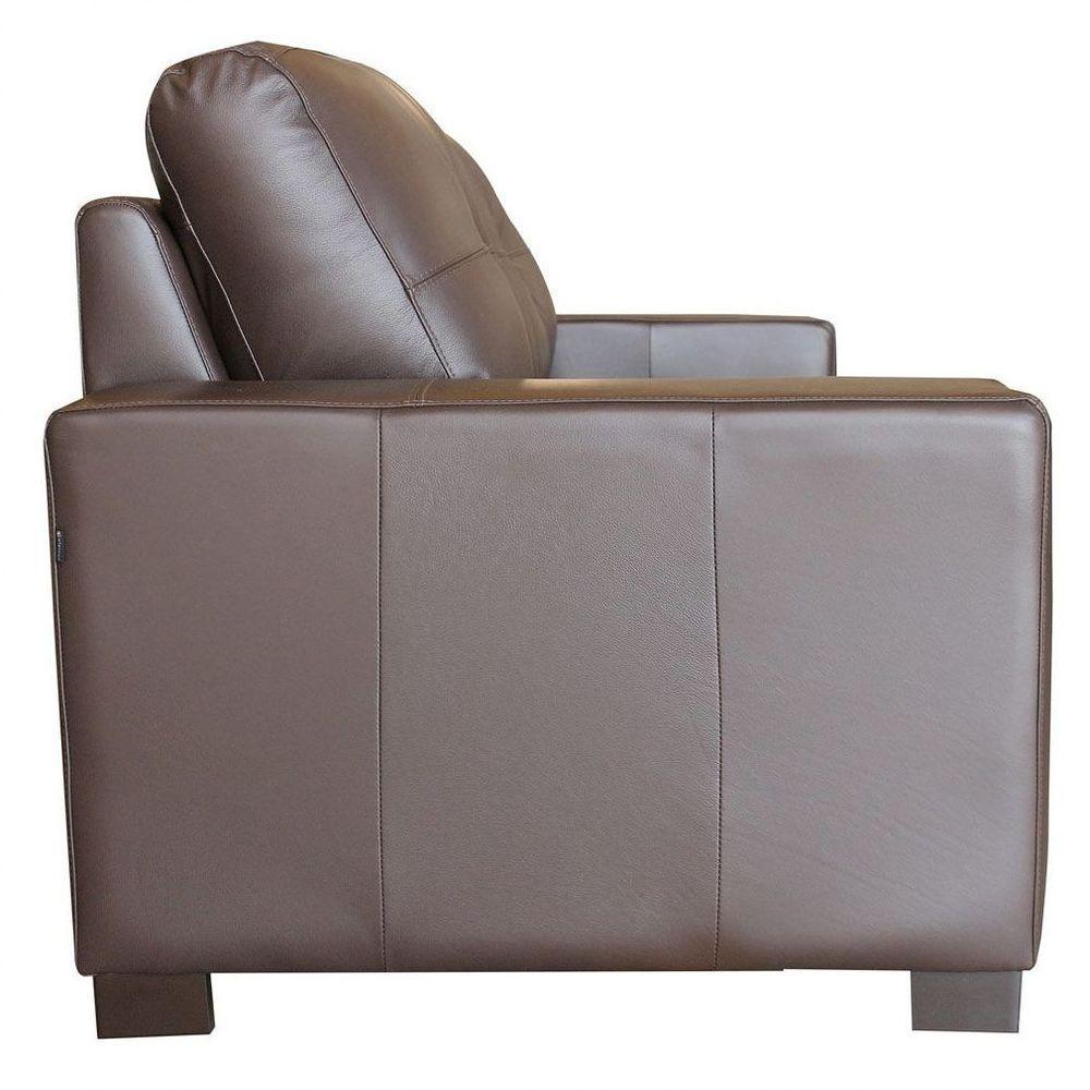 Sofá 2 Lugares Sala de Estar 150cm Milão Couro Chocolate Gran Belo - 6