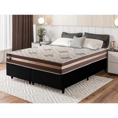 Cama Box Chicago Espuma Queen 158x198 Preto King House