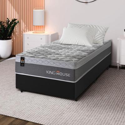 Cama Box Molas Ensacadas Sheffield 96x203 Preto King House